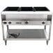 A stainless steel Vollrath electric hot food table with three sealed wells.