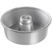 A silver Chicago Metallic Angel Food cake pan with a ring.