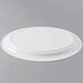 A white oval melamine platter.