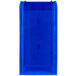A blue rectangular plastic Metro stack bin with a lid.