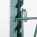 A Metroseal 3 green metal shelf support with a curved handle.