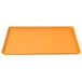 An orange rectangular Cambro dietary tray.