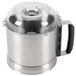 A stainless steel Robot Coupe cutter bowl kit.