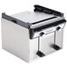 A silver and black square Toastmaster commercial toaster with black handles.