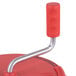 A red plastic Chef Master salad spinner with a metal handle.