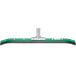 A black and green Unger AquaDozer curved floor squeegee with a metal handle.