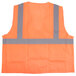 A Cordova orange safety vest with reflective stripes on the orange stripes.