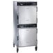 A large stainless steel Alto-Shaam cook and hold smoker oven.