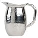 An American Metalcraft stainless steel double wall pitcher with a hammered finish and handle.
