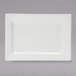 A white rectangular Tuxton china plate.