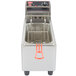 A Cecilware stainless steel electric countertop deep fryer with a basket.