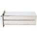 A stainless steel rectangular Vollrath napkin dispenser with a chrome faceplate.