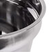An 11 quart stainless steel vegetable inset pot with notched lid.