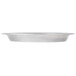 An American Metalcraft aluminum pie pan on a white surface with a white border.