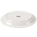 An ivory narrow rim oval china platter on a white background.