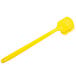 A yellow plastic Carlisle Sparta pot scrub brush with a handle.