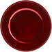 A Tabletop Classics by Walco red plastic charger plate with beaded rim.