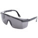 Cordova safety glasses with black frame and gray lens.