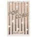An EcoCraft paper popcorn bag with a striped pattern and text.