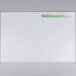 A white rectangular cutting board with green WebstaurantStore logo