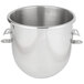 A Hobart stainless steel mixing bowl with two handles.