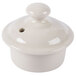 A white ceramic lid for a Hall China Boston teapot.