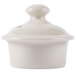A white ceramic Hall China Boston teapot lid.