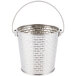 A Tablecraft stainless steel round serving pail with a handle.