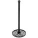 A Tablecraft black metal pole with a round base.