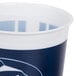 A Creative Converting Penn State University plastic cup with a blue and white logo.
