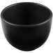 A black Libbey Driftstone porcelain bouillon bowl.
