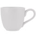 A white Libbey Driftstone porcelain mug with a handle.