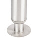A silver stainless steel cylinder with a round base.