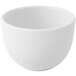 A white Libbey Driftstone porcelain bouillon bowl with a matte finish.