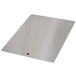An Advance Tabco stainless steel sink cover with a hole in it.