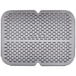 An Advance Tabco metal rectangular strainer plate with holes.