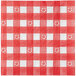 A pack of red and white checkered Choice beverage napkins.