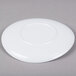 A white Elite Global Solutions Swirl melamine plate with a circular rim.