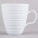 A white Elite Global Solutions melamine mug with a handle.