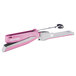 A pink and white Bostitch PaperPro 1188 stapler with silver accents.