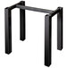 A BFM Seating black metal square bar height table base with two legs.