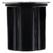 A black plastic cylinder with a lid.