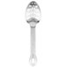 A Vollrath stainless steel slotted spoon with a handle.