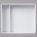 A white melamine tray with two compartments.