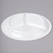 A white Elite Global Solutions melamine plate with three compartments.