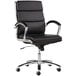 A black Alera Neratoli office chair with chrome legs and arms.
