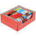 A red box of 3M Scotch Heavy-Duty Packaging Tape with 6 rolls inside.