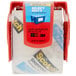 A red and blue box of 3M Scotch Heavy-Duty Packaging Tape with a white label.