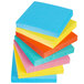 A stack of 3M Jaipur Collection Post-It Notes in different colors.