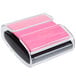 A white 3M Post-it pop-up notes dispenser with a pink and black cover.